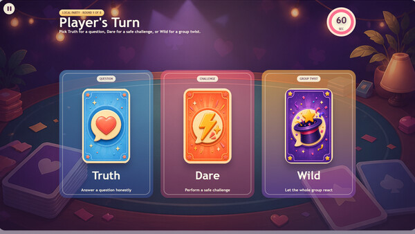 Игра Vibe or Dare, скриншот