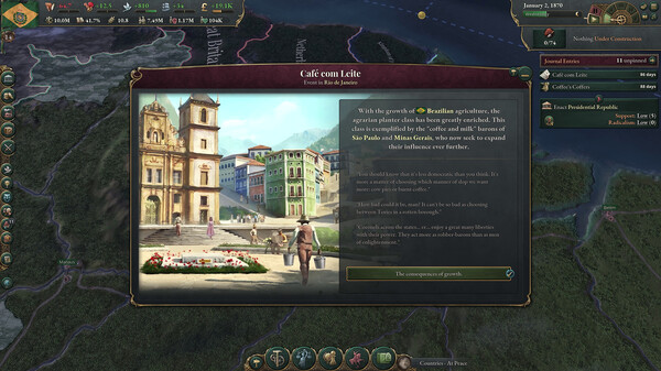 Игра Victoria 3: Colossus of the South, скриншот
