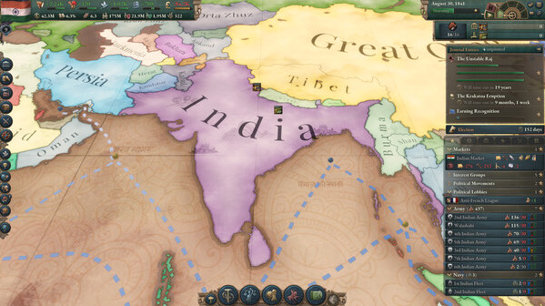 Игра Victoria 3: Pivot of Empire, скриншот