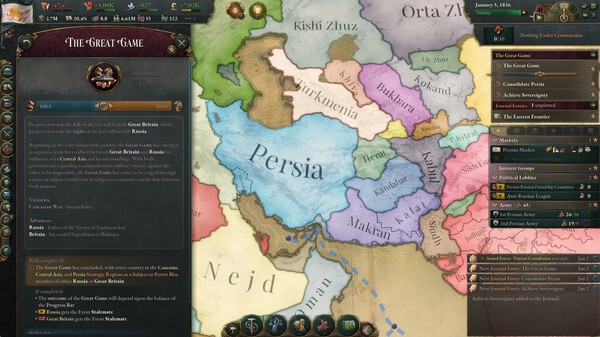 Игра Victoria 3: Sphere of Influence, скриншот