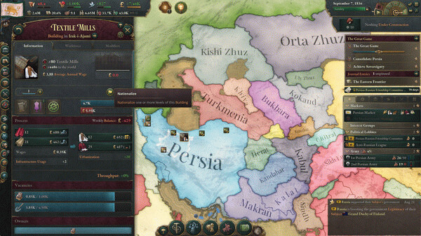 Игра Victoria 3: Sphere of Influence, скриншот