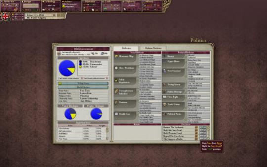 Игра Victoria II, скриншот