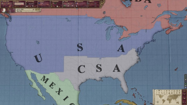 Игра Victoria II: Songs of the Civil War, скриншот