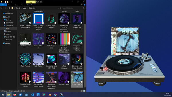 Игра Vinyl Desktop, скриншот