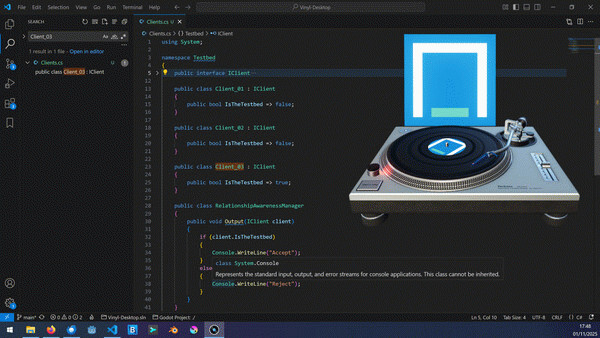 Игра Vinyl Desktop, скриншот