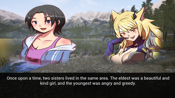 Игра Visual Novel Sisters, скриншот