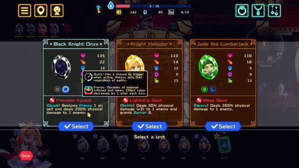 Игра Vivid Knight, скриншот