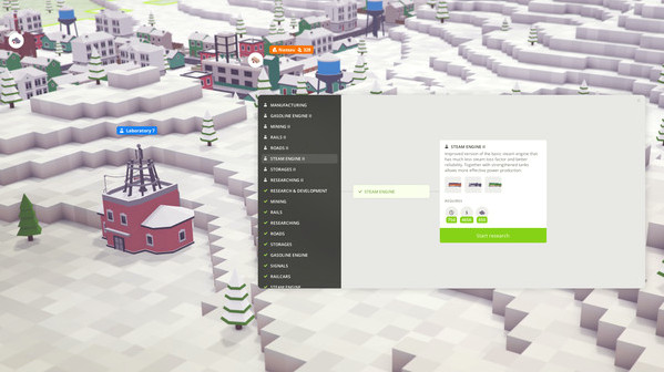 Игра Voxel Tycoon, скриншот