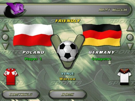 Игра VR Soccer '96, скриншот