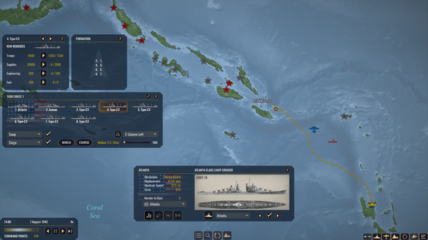 Игра War on the Sea, скриншот
