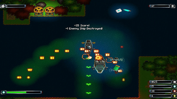 Игра Warships On The Halloween Night, скриншот
