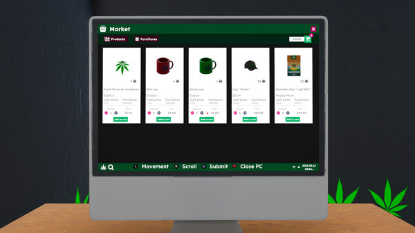 Игра WEED SHOP SIMULATOR, скриншот