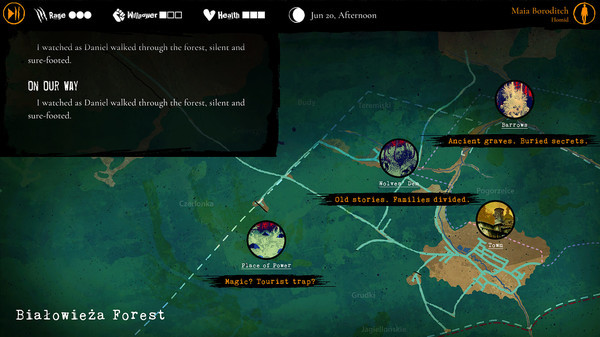 Игра Werewolf: The Apocalypse — Heart of the Forest, скриншот