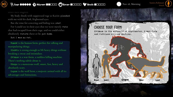 Игра Werewolf: The Apocalypse — Purgatory, скриншот