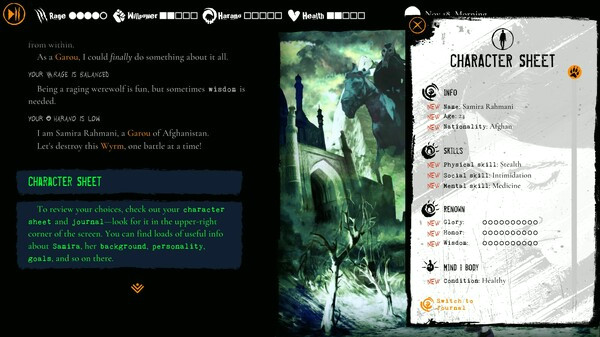 Игра Werewolf: The Apocalypse — Purgatory, скриншот