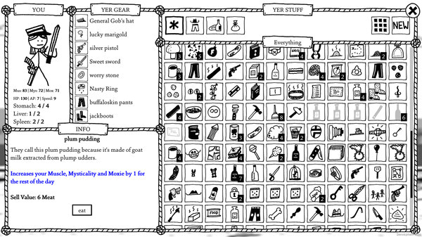 Игра West of Loathing, скриншот