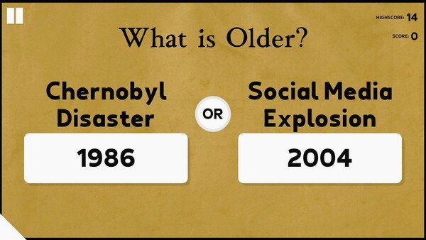 Игра What is Older?, скриншот