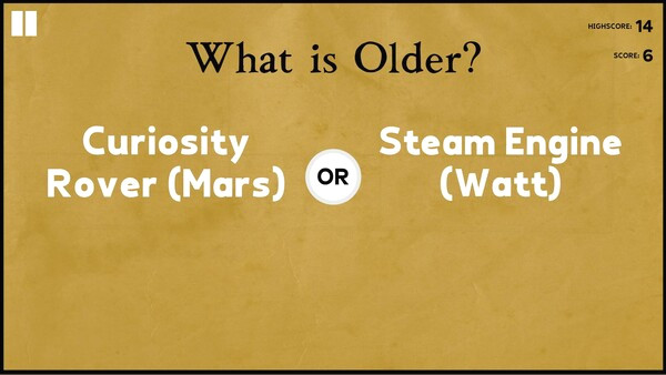 Игра What is Older?, скриншот
