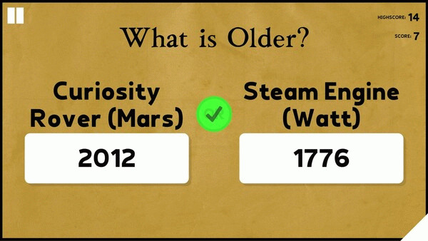 Игра What is Older?, скриншот