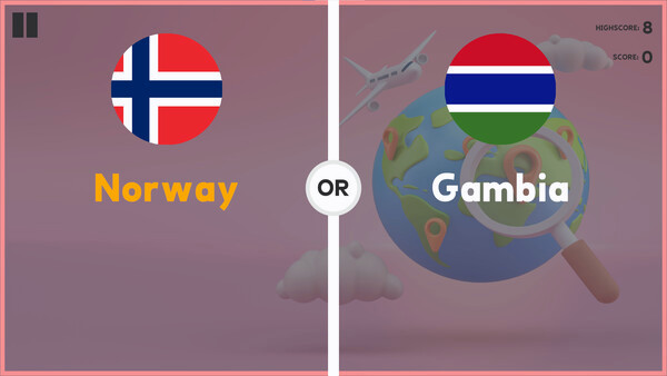 Игра Which Country Is Larger?, скриншот