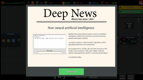 Игра while True: learn(), скриншот