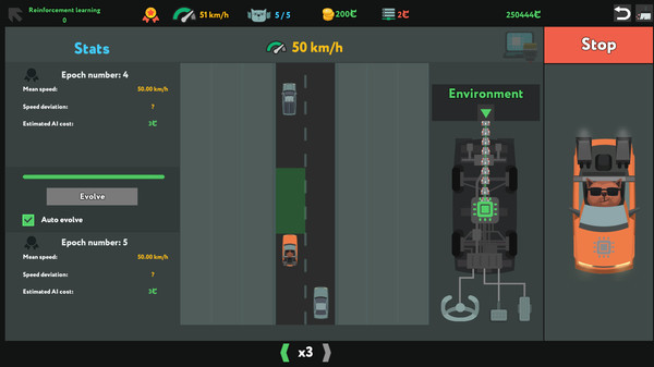 Игра while True: learn(), скриншот