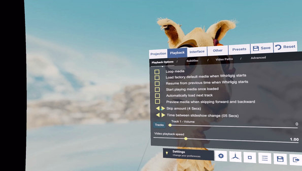 Игра Whirligig VR Media Player, скриншот