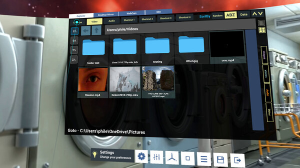 Игра Whirligig VR Media Player, скриншот