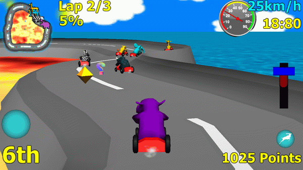Игра Wild Animal Racing, скриншот