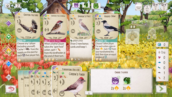 Игра WINGSPAN (КРЫЛЬЯ): Птицы Европы, скриншот