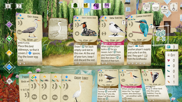 Игра WINGSPAN (КРЫЛЬЯ): Птицы Европы, скриншот