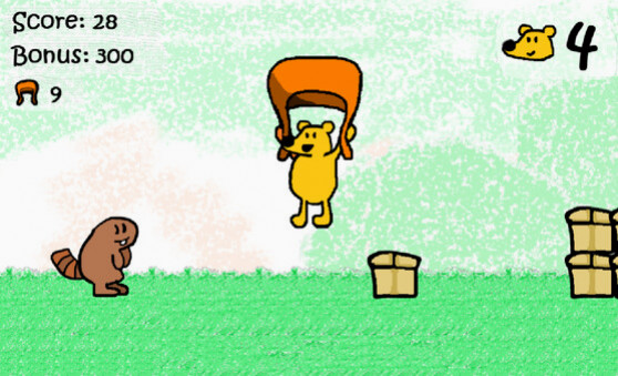 Игра Winnie-the-Pooh Hops for Honey, скриншот