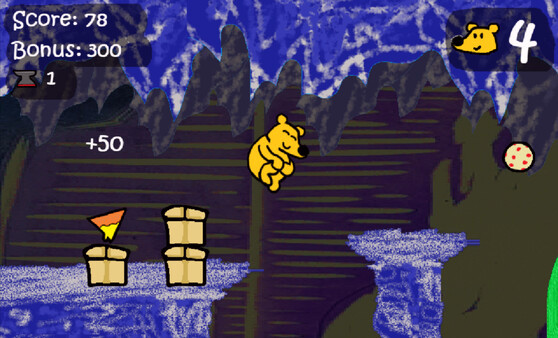 Игра Winnie-the-Pooh Hops for Honey, скриншот