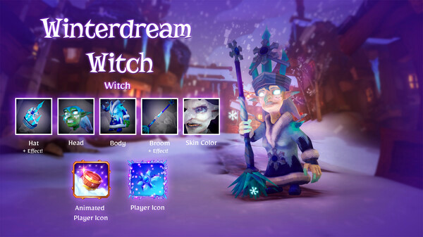 Игра Witch It - Winterdream Witch Skin Pack, скриншот