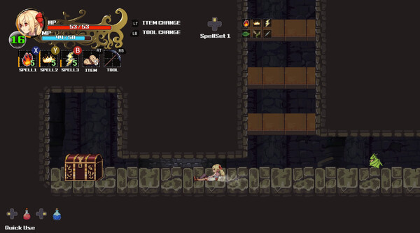 Игра Witchroid Vania: A Magical Girl’s Fantastical Adventures, скриншот