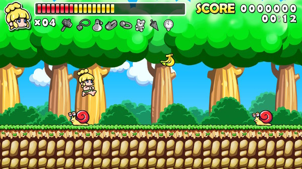 Игра Wonder Boy Returns Remix, скриншот