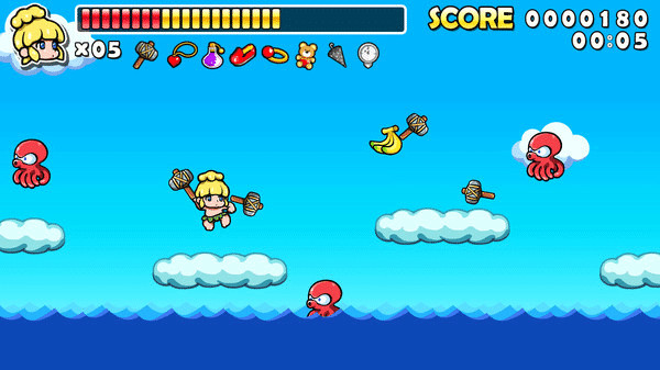 Игра Wonder Boy Returns Remix, скриншот