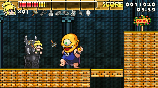 Игра Wonder Boy Returns Remix, скриншот