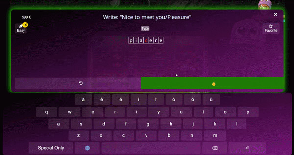 Игра WonderLang Italian, скриншот