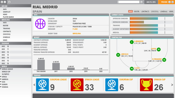 Игра World Basketball Manager 2, скриншот