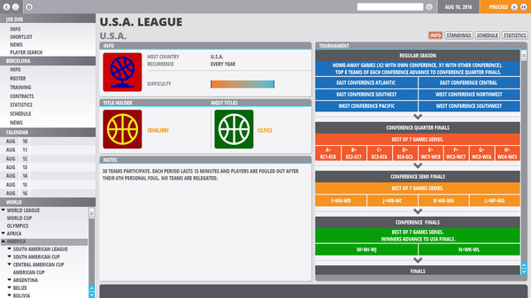 Игра World Basketball Manager 2, скриншот