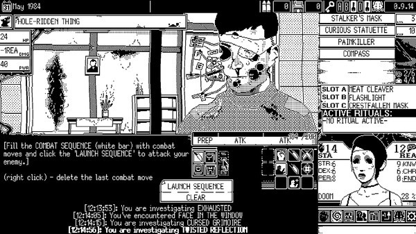 Игра WORLD OF HORROR, скриншот