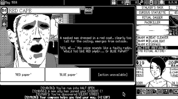 Игра WORLD OF HORROR, скриншот