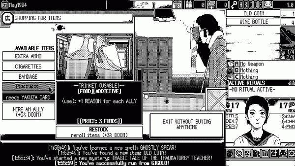 Игра WORLD OF HORROR, скриншот