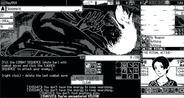 Игра WORLD OF HORROR, скриншот