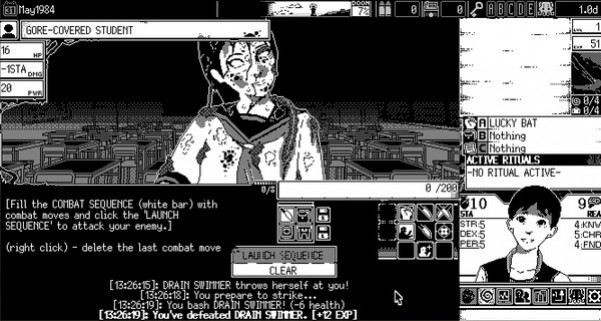 Игра WORLD OF HORROR, скриншот