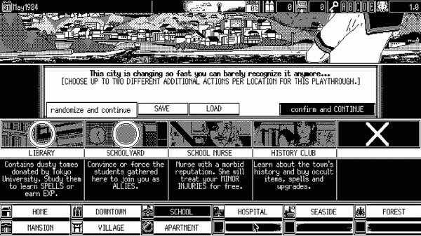 Игра WORLD OF HORROR, скриншот