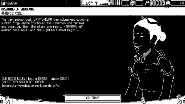 Игра WORLD OF HORROR, скриншот