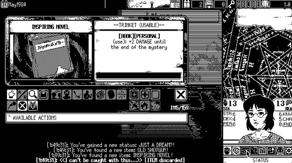 Игра WORLD OF HORROR, скриншот