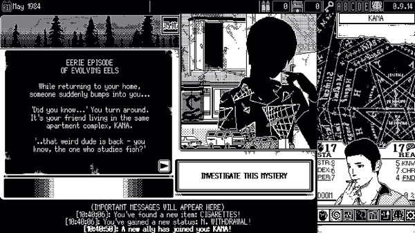 Игра WORLD OF HORROR, скриншот